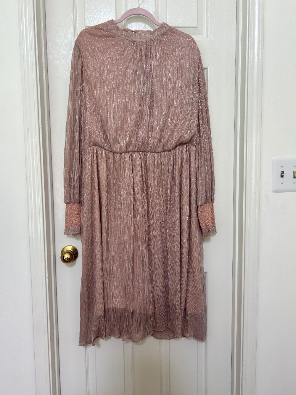 Sachin + Babi rose gold dress